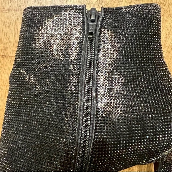 Gianni Bini Black Annina sparkle embellished Ankle Boots with zipper size 8.5 - Picture 9 of 14